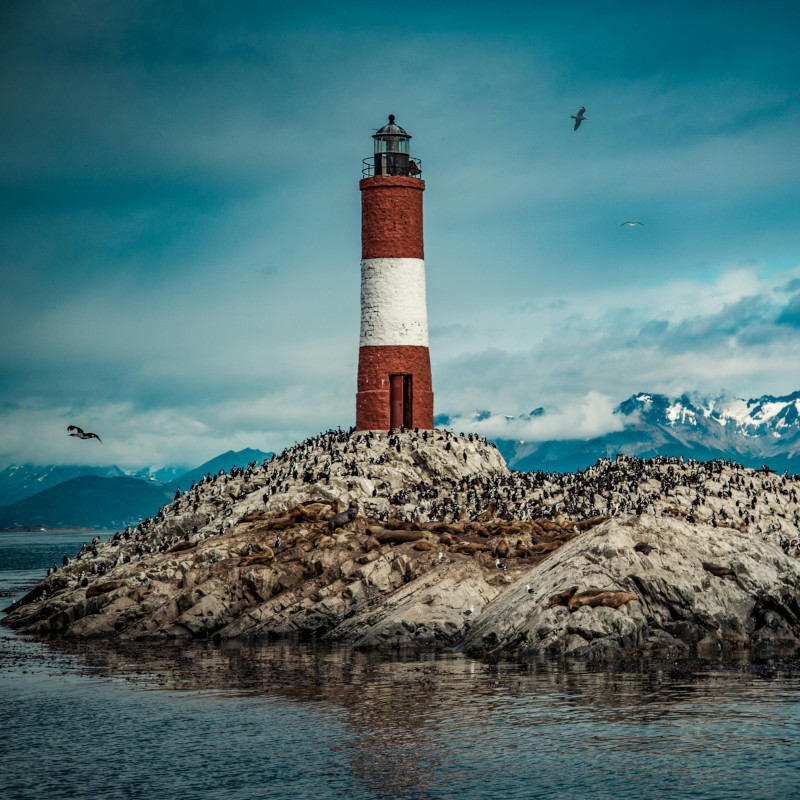 lighthouse ushuaia beagle canal patagonia argentina